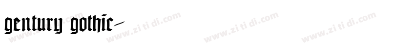 gentury gothic字体转换